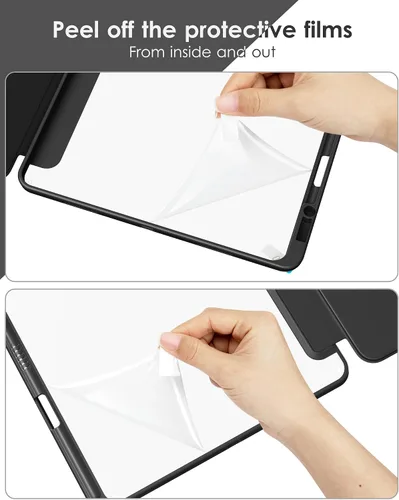 Miniatura 6 de VIKESI Funda para iPad Pro 12.9 6ª/5ª/4ª/3ª/3ª generación 2022/2021/2020/2018, marco de TPU a prueba de golpes, soporte para lápiz integrado