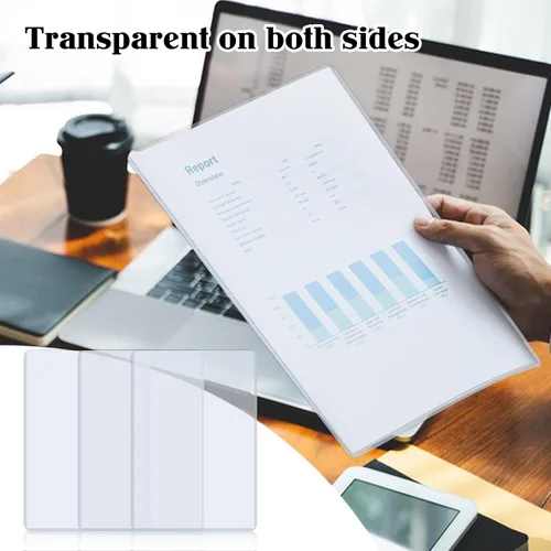 Miniatura 5 de 12 protectores de hojas de plástico duro de 8.5 x 11 pulgadas, protector de impresión rígido, fundas de papel impermeables transparentes, fundas 8.5