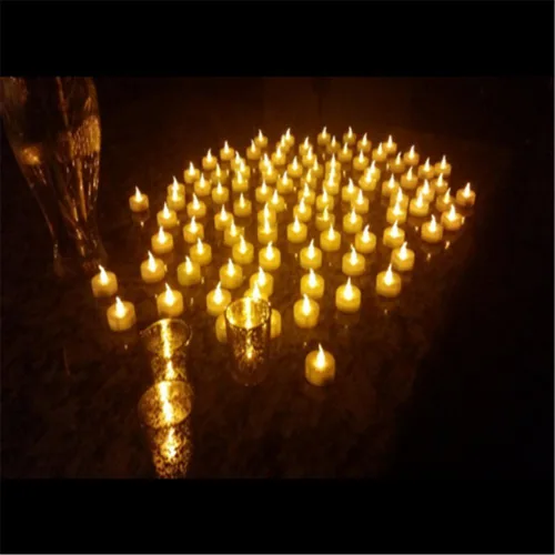 Miniatura 2 de AGPTEK Función de temporizador, paquete de 24 velas LED sin llama, incluye CR2032 y batería reemplazable, amarillo cálido, paquete de 24 velas