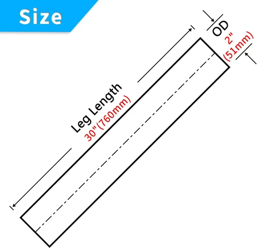 Miniatura 2 de Tubo de tubo de escape recto de 2 pulgadas de largo, 30 pulgadas de largo, tubo recto de mandril de 2 pulgadas, acero inoxidable T304, ajuste