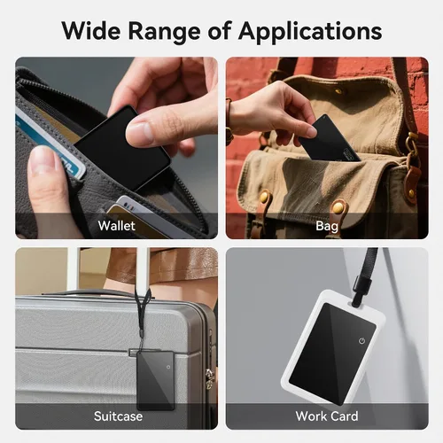 Miniatura 7 de Air-Tag - Paquete de 2 tarjetas de seguimiento de cartera [certificado Apple MFi] (solo iOS), rastreadores de aire para Find My - Buscador de llaves