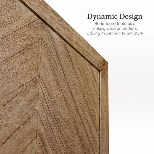 Miniatura 4 de eLuxurySupply Base de cama Queen con cabecero, cama de plataforma de madera de mango, diseño resistente de perfil bajo, cabecero ajustable