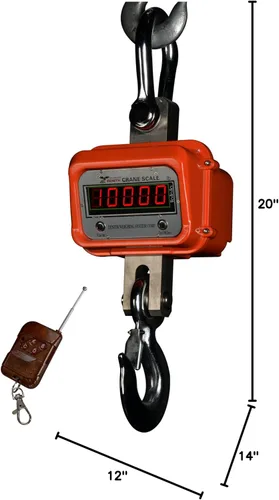 Miniatura 3 de Optima Scales OP-925A-10000 - Báscula de grúa de servicio pesado, pantalla LED de 10000 libras x 5 lb