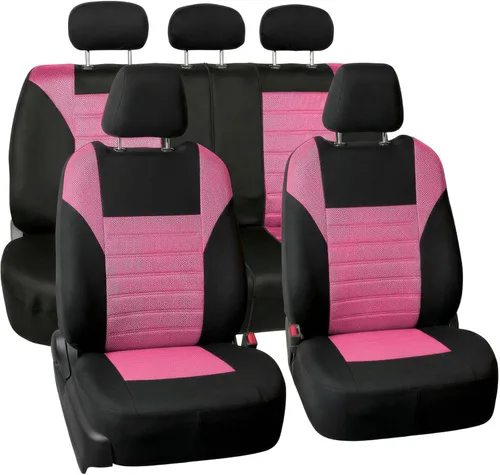 Miniatura 9 de FH Group Juego de fundas de asiento delantero de automóvil de malla de aire 3D premium, fundas de asiento compatibles con bolsa de aire, de ajuste