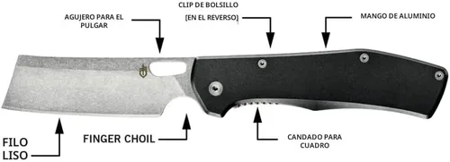 Miniatura 2 de Gerber Gear Flatiron Cuchillo de Bolsillo Plegable, Cuchillo Plegable de Acero Inoxidable EDC con Hoja de Cuchilla de 3.6" y Clip de Bolsillo, Negro