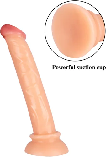 Miniatura 3 de Consolador realista de tamaño pequeño de 6 pulgadas con ventosa fuerte, consolador monstruo suave flexible realista para mujeres, juguete sexual