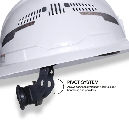 Miniatura 4 de Klein Tools Type 2 Hard Hat, Vented Full Brim, Class C, 6-Point Suspension with Accessory Mounts, Washable Padding, and Rechargeable Headlamp