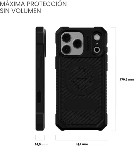 Miniatura 8 de Rokform Funda Resistente Compatible con iPhone 17 Pro Max, Cubierta Magnética (Negro)