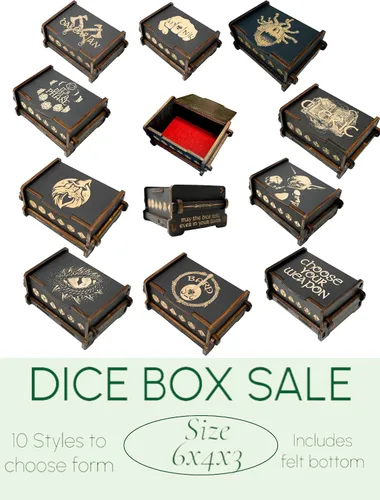 Miniatura 2 de Caja de dados - Negro - Beholder - 6x4x3