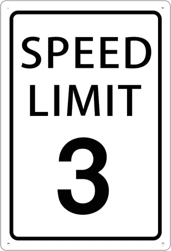 Miniatura 23 de KONEDMIX Señal de límite de velocidad de 25 mph, señal de tráfico lenta, carretera y calle, 25 señales de 8 x 12 pulgadas Límite de velocidad 25