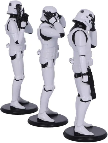 Miniatura 4 de Nemesis Now Figuras de ciencia ficción originales de Stormtrooper Three Wise, color blanco, 5.5 in