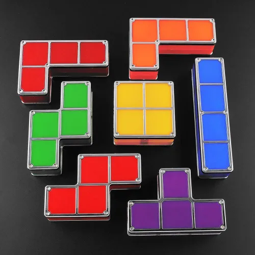 Miniatura 2 de Increíble Tetris Forma Retro Juego Apilable LED Lámpara de Mesa Creativa DIY ~ Artículo #GH8 3H-J3/G8333710
