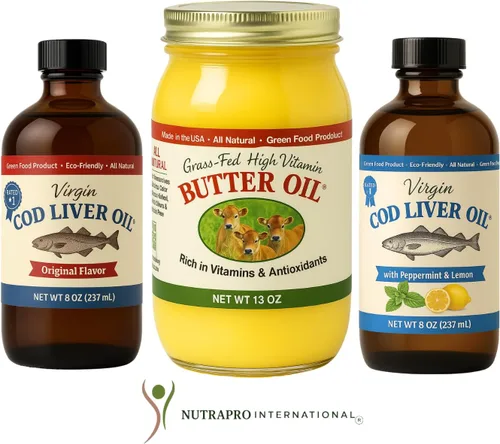 Miniatura 4 de Aceite de hígado de bacalao virgen, 8 onzas líquidas, natural, capturado en la naturaleza y sabor fresco, alto en vitamina D, Omega 3 DHA/EPA