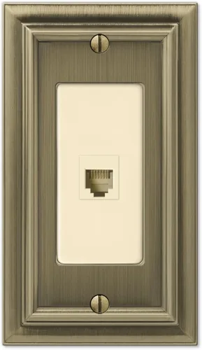 Miniatura 10 de Amerelle 94BW Continental - Placa de pared, 1 en blanco, metal fundido, blanco, 1 paquete