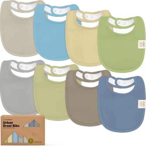 Miniatura 17 de Paquete de 8 baberos orgánicos para bebés niños, niñas - baberos de algodón suave para babear y dentición para bebé niña y niño, extra absorbentes