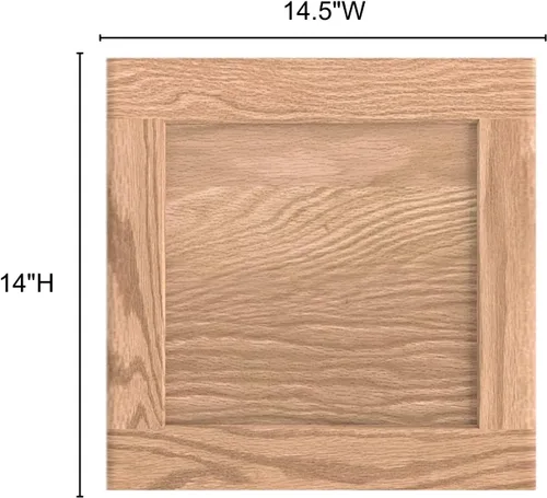 Miniatura 3 de Reemplazo de puerta de gabinete de cocina de roble sin terminar de 14.5W x 14H, estilo agitador