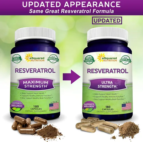 Miniatura 8 de 100% Resveratrol Natural - 1000mg Por Porción Fuerza Máxima (180 Cápsulas) Suplemento Antioxidante, Píldoras de Trans-Resveratrol para la Salud