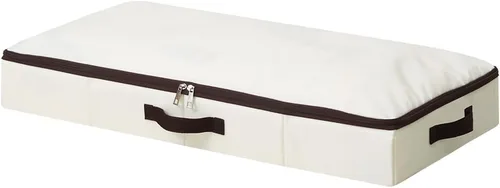 iwill CREATE PRO Contenedores de almacenamiento de perfil bajo para debajo de la cama con soporte transparente para etiquetas, cajas de Beige