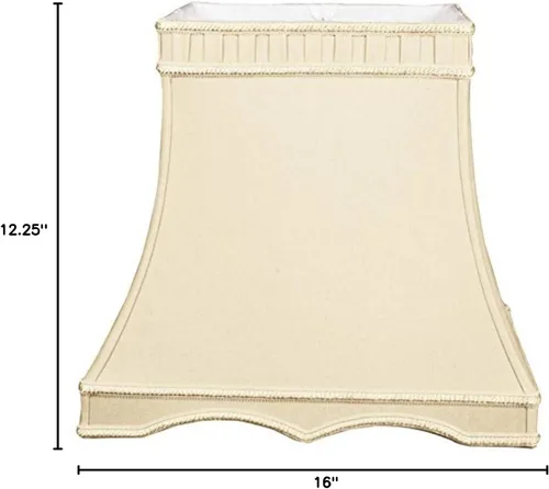 Miniatura 4 de Royal Designs - Pantalla rectangular para lámpara de diseño, color beige, (8 x 6) x 12 x 8 pulgadas x 11 pulgadas