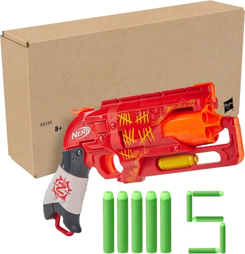 Miniatura 2 de NERF Zombie Strike Hammershot Blaster, rojo (exclusivo de Amazon)