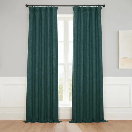 Miniatura 35 de HPD Half Price Drapes - Cortinas de lino sintético para sala de estar (2 paneles) - 100 pulgadas de ancho x 84 pulgadas de largo - Cortinas