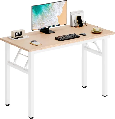 Miniatura 48 de DlandHome - Mesa plegable para computadora de 47 pulgadas, escritorio portátil, mesa de actividades, mesa de conferencias, escritorio de oficina