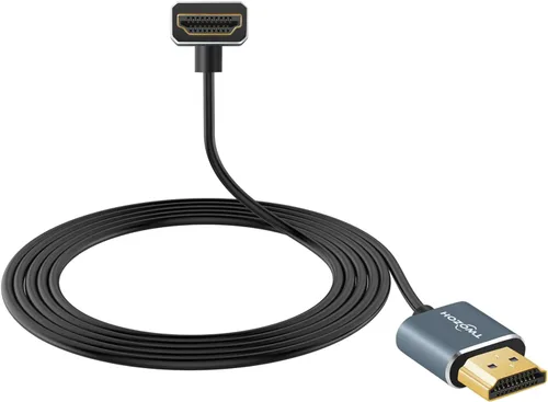 Miniatura 4 de Twozoh Cable HDMI flexible a HDMI en ángulo descendente de 90° 1 pie, cable HDMI ultra delgado y delgado compatible con 3D/4K @60Hz