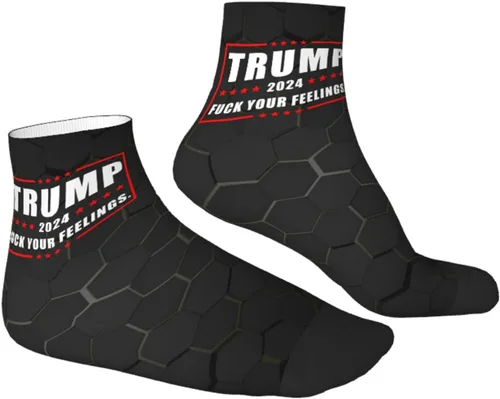 Miniatura 3 de GDJF Trump 2024 Fuck Your Feelings Ankle Socks Winter Low Cut Sports Warm Comfort Breathable Casual Socks For Mens And Womens (1)