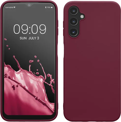 Miniatura 177 de kwmobile Funda compatible con Samsung Galaxy A23 4G / 5G - Funda de silicona TPU metálica suave y delgada - Rojo oscuro metálico