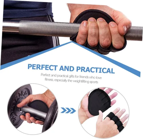 Miniatura 3 de 1 par de guantes de gimnasio para hombre, guantes de gimnasio para hombres, guantes de entrenamiento para levantamiento de pesas, almohadilla