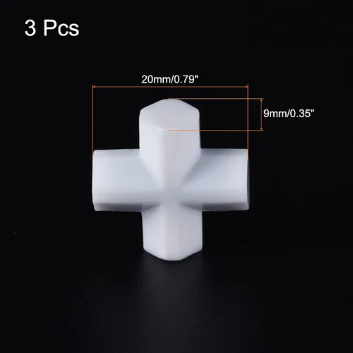 Miniatura 2 de MECCANIXITY Agitador magnético mezclador barra de agitación 20 mm (0.79 ") forma de cruz PTFE recubrimiento imán blanco para laboratorio 3 piezas