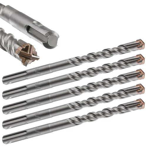 Miniatura 39 de Wensilon Kit de brocas para hormigón de 8 pulgadas, material de carburo de doble rosca de tipo cruzado, adecuado para hormigón, ladrillo, paredes