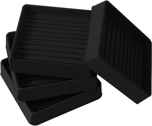 Miniatura 21 de Copas cuadradas de goma para muebles de 3 x 3, almohadillas antideslizantes para muebles, tapones de cama con agarre, protegen cualquier suelo