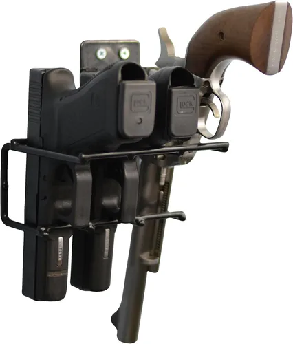 Miniatura 9 de BOOMSTICK Estante de montaje en pared para pistola con revestimiento de vinilo negro