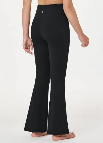 Miniatura 2 de BALEAF Leggings acampanados para niñas, cintura alta, corte de bota, pantalones de yoga y danza, leggings con bolsillos