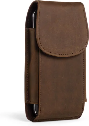 Miniatura 9 de Funda de cuero genuino para cinturón de hombre, funda para cinturón de teléfono celular con clip para cinturón para iPhone 17 Pro Max 16 Plus 15 Pro