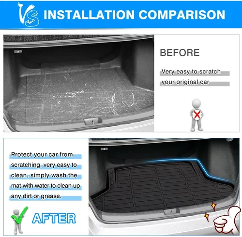 Miniatura 4 de Cartist Revestimiento de Carga Compatible con Honda Civic Sedan 2022-2025 2026 (NO para Hatchback) Alfombrilla de Maletero para Todo Clima