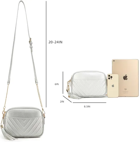 Miniatura 4 de lola mae Bolso bandolera acolchado, bolso de hombro de diseño moderno