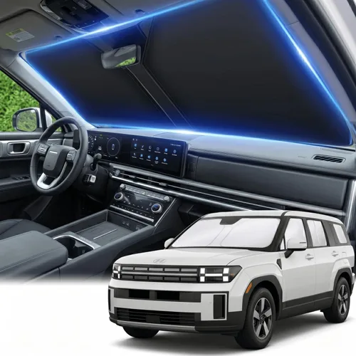 Miniatura 17 de Parasol para parabrisas Rivian R1S/R1T 2022-2024 2025 2026, parasol para ventana frontal, ajuste personalizado, accesorios R1S, visera solar