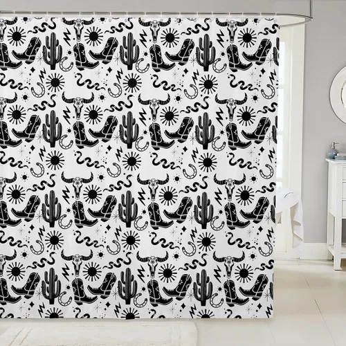 Miniatura 33 de Manfei Cortinas de ducha para niños con lazo de dibujos animados, diseño de mariquita, escarabajo, insecto, niñas, niños, cortinas impermeables