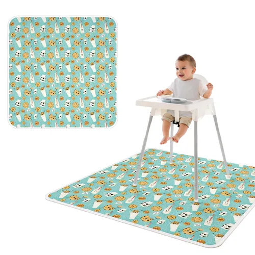 Miniatura 64 de BapronBaby Adventure Awaits - Tapete impermeable para debajo de sillas altas, suelos, mesas, tiempo de juego o artes y manualidades, lavable a