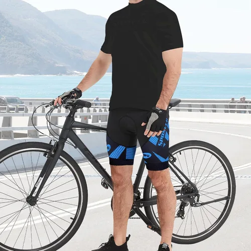 Miniatura 87 de sponeed Pantalones cortos de ciclismo para hombre, pantalones acolchados para ciclismo, ropa de ciclismo