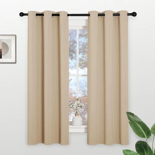 KGORGE Cortinas para Dormitorio 2 Piezas Defecto Menor, Cortinas de Ventana 34 A x 54 L Pulgadas para Sala de Estar, Comedor Cortinas Modernas con