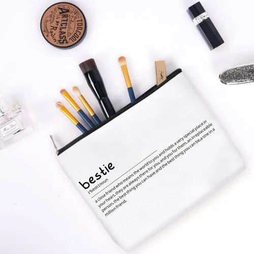 Miniatura 2 de BAQRAXIA Bolsa de cosméticos de maquillaje, regalos únicos de graduación de cumpleaños para adolescentes, hermanas, mujeres adultas, despedidas