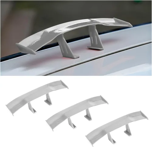 Miniatura 10 de 3 piezas de alerones mini para auto, 17 cm alerón universal para cola de auto, mini textura de fibra de carbono, decoración genial, accesorios