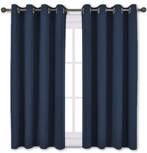 Miniatura 8 de Cortinas y cortinas de poliéster con ojales en la parte superior para oscurecer la habitación, sala de estar con aislamiento térmico