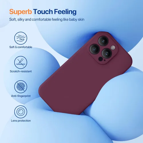 Miniatura 3 de Miracase - Funda diseñada para iPhone 14 Pro Max con protector de pantalla, [protección mejorada de la cámara], funda de silicona líquida a prueba