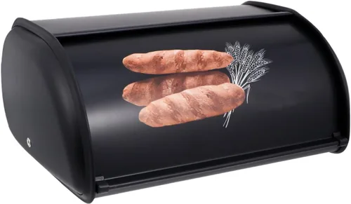 Miniatura 11 de Angoily Cubierta de contenedor de pan multifunción de metal para encimera de cocina, mantiene los productos horneados frescos durante más tiempo
