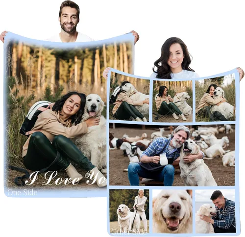 Miniatura 19 de Regalos personalizados de cumpleaños para el Día del Padre, para papá, abuelo, hombres, manta personalizada con fotos para mi papá, regalos de hija
