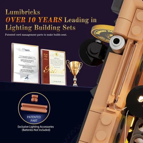 Miniatura 8 de Lumibricks Steampunk Memory Magic Shop Iluminación Juego de Construcción de Ladrillos, 2056 Piezas Juego Modular de Construcción de la Colección